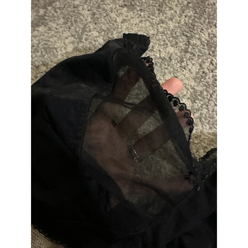 COMFORT CHOICE Women's Black Wireless Bra Size 48 C Lace Detail